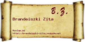 Brandeiszki Zita névjegykártya